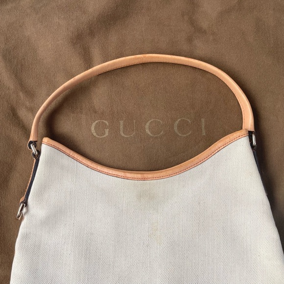 Gucci Cream/Tan Britt Medium Hobo Bag - Picture 5 of 10